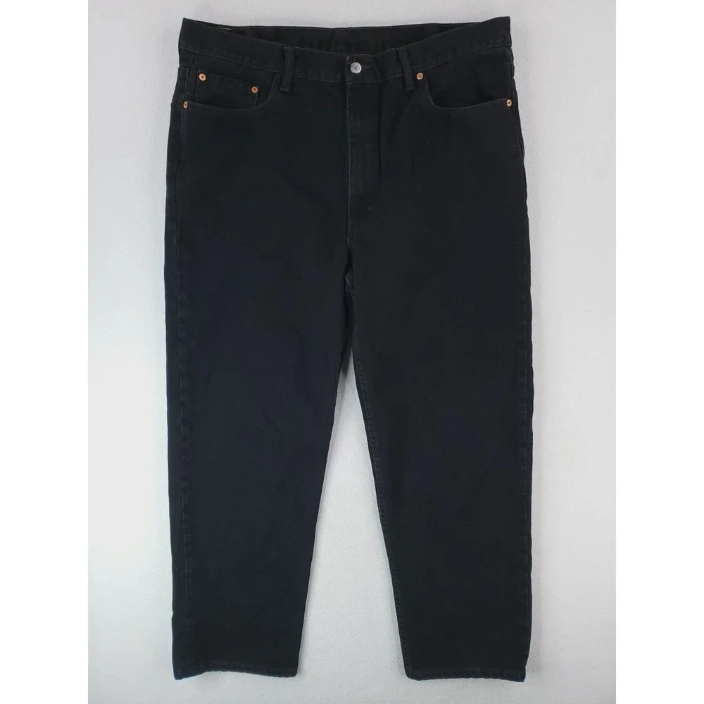 Levis Jeans Mens 40x30* Black 550 Relaxed Tapered Baggy Grunge Hip Hop Work Pant